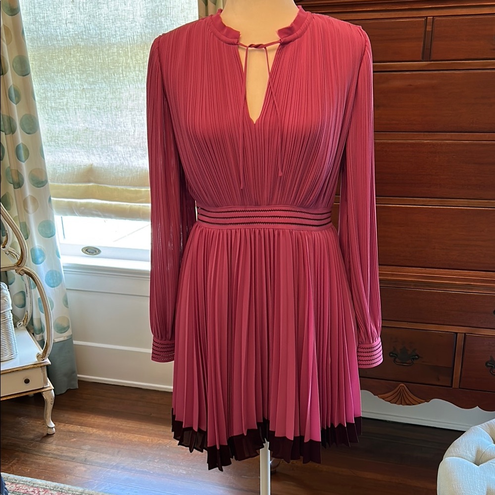 Jonathon Simkhai Pink Pleated Dress